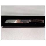 TONGMARU Bread Knife, 8 inch Professional High Carbon Razor Super Sharp German Stainless Steel - Cooking Kitchen Bread Knife with Ergonomic Forged PakkaWood Handle, with Luxury Gift Box, for family
