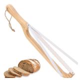 Morapin Bread knife, bread slicer, bread bow knife - suitable for sour bread or homemade bread, 9.5-inch stainless steel slicing - can be used by both hands