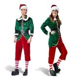 Mevige Christmas Elf Costume,6 Piece unisex Elf clothing Suit,Cosplay Party Costume,Adult Santa Outfit Xmas Holiday Party (XXL)