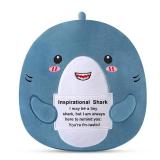 TOYSYM Shark Plush, Emotional Inspirational Support Shark Stuffed Animal, SharkPlushies Stuffy Plushie Pillow Decor for Women Men Kids Boys Girls