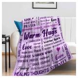 Super Soft Warm Hugs Blanket Sympathy Inspirational Throw Blanket Thinking of You Gifts 80\"x60\"