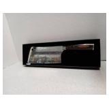 TONGMARU Cleaver Knife, 7 inch Professional High Carbon Razor Super Sharp German Stainless Steel - Chinese Chef Cooking Knife with Ergonomic Forged PakkaWood Handle, with Luxury Gift Box, for Family