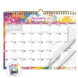 XISIDO 2026 Calendar, 2026 Wall Calendar, 18 Month Wall Calendar 2026-2027, January 2026 to June 2027 Calendar with Twin-Wire Binding, Hanging Hook and Julian Dates, 11\" X 8.5\" (Colorful)