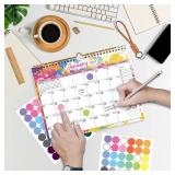 XISIDO 2026 Calendar, 2026 Wall Calendar, 18 Month Wall Calendar 2026-2027, January 2026 to June 2027 Calendar with Twin-Wire Binding, Hanging Hook and Julian Dates, 11\" X 8.5\" (Colorful)