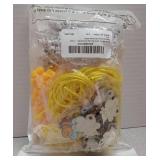 Huquary 16 Sets Bee Necklace Bead Crafts Kit DIY Summer Bee Rustic Farmhouse Charms for Summer Favors Birthday Gifts Holiday Tiered Tray Table Decor