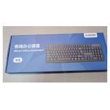 AUSDOM Y2 Wired USB Keyboard with Number Pad,Spill-Resistant,Chiclet Keyboard,Adjustable Tilt, Ergonomic Office Keyboards for Windows Mac PC Laptop,Full Size Key Board