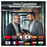 AI Language Translation Earbuds Real-Time 2-Way Translator with 143 Languages & Accents, 3-1 Wireless Earbuds Smart Touch Control, 60H Earbuds for Travel Business Learning, fit iOS and Android V-01 - 