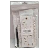 Gold Glitter Freckles Face Tattoo Makeup - Fake & Faux Freckles, Sparkle, Waterproof, Temporary Face Tattoos - Jewels & Stickers - 13 Sheets for Women