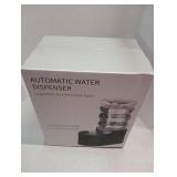 RIZZARI Automatic Cat Water Dispenser: Large 5L Black with Stainless Steel Bowl - Spill-Proof Design - Extra-Wide Elevated Feeder - Eases Drinking for Senior Dogs with Joint/Spine Issues - Home Use