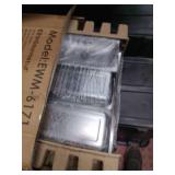 Elite Gourmet 7.5 Quart Triple Buffet Server Food Warmer Temperature Control  Clear Slotted Lids