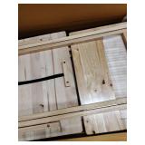 Amazon Basics Classic TV Dinner Folding Trays with Storage Rack - Set of 4, Natural (B07MKQGJSW)