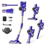 MHRMHR Cordless Vacuum Cleaner, 180Â° Bendable Wand Stick Vacuum Cleaners with LED Touch Screen, 8-in-1 Lightweight Rechargeable Vacuum with 1.5L Dust Cup for Home Hard Floor Low-Pile Carpet