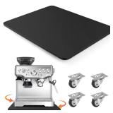 Sliding Tray for Coffee Maker, 360Â° Rolling Tray Appliance Slider with Wheels, Coffee Pot Slider Tray for Countertop Storage, Easily from Under The Cabinet (Black, 12.5âW x 16âD)