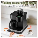 Sliding Tray for Coffee Maker, 360Â° Rolling Tray Appliance Slider with Wheels, Coffee Pot Slider Tray for Countertop Storage, Easily from Under The Cabinet (Black, 12.5âW x 16âD)