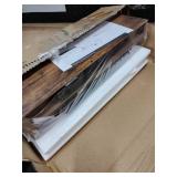 QEEIG Bathroom Floating Shelves for Wall - 15.7\" Wall Mounted Shelf Over Toilet Farmhouse Home Decor Display Bookshelf Small 15.7 x 6.7 inch Set of 2, Rustic Brown (008-40BN)