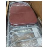 Flash Furniture HERCULES Series Premium Curved Triple Braced & Double Hinged Burgundy Fabric Metal Folding Chair