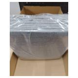 Amazon Basics Faux Linen Blackout Curtains for Bedroom and Living Room, 2-Piece Set with Grommets, 52\" W x 84\" L, Grey