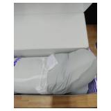 C CUSHION LAB Deep Sleep Pillow, Patented Ergonomic Contour Design for Side & Back Sleepers, Orthopedic Cervical Shape Gently Cradles Head & Provides Neck Support & Shoulder Pain Relief - Calm Grey