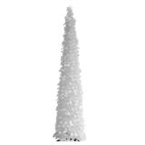 White Christmas Tree, 5ft Collapsible Pop Up Tinsel Christmas Tree for Holiday Party Xmas Decor, Home Office Farmhouse Fireplace Decoration