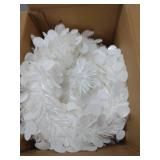 White Christmas Tree, 5ft Collapsible Pop Up Tinsel Christmas Tree for Holiday Party Xmas Decor, Home Office Farmhouse Fireplace Decoration