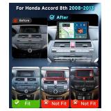 5G WiFi 2G+64G Car Radio for Honda Accord 8th 2008-2013 Stereo 9 inch HD IPS Touch Screen Android Head Unit Built-in DSP Wireless CarPlay Android Auto Bluetooth GPS DVR SWC Backup Camera