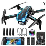 2K HD FPV Drone with Camera for Adults - Altitude Hold, One-Key Takeoff/Landing, 3 Speed Modes, Headless Mode, 2 Batteries, Foldable & Portable, Best Gifts for Beginners, Teen Boys & Girls