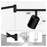 AUQUEE 8 Light Track Lighting Fixtures Ceiling, Matte Black Kichen Track Lighting Fixtures, Rotatable Light Heads, Adjustable Modern LED Track Lights for Kitchen/Hallway, No GU10 Bulb