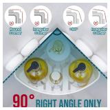 TAILI Suction Corner Shower Caddy, Bathroom Shelf Storage Basket Wall Mounted Organizer for Shampoo, Conditioner, Plastic Rack for Kitchen&Bathroom, Drill-Free Removable (2 Pack)