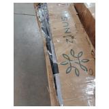 Zinus black metal bed frame with bars to hang curtains no size