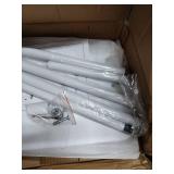 Verssure Adjustable Clother Display Stand 61\"-75\", Metal Clothing Display Rack Freestanding,Single Arm Clothes Rack,Costumer Stand for Coat and T-shirt Hanging in Shops,Retail Stores,Home (White)