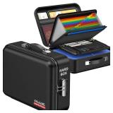 COLCASE Fireproof Document Box with Lock, Hard Fireproof Waterproof Box Creative Hard-Shell Design Fireproof Safe Box Document Organizer for Important Documents Certificates Laptop Passports Black