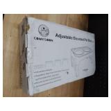 Elevated Bowls, 4 Height Adjustable Raised Stand With 2 Thick 50oz Stainless Steel Food Bowls, Non-Slip Feeder for Large Medium Dogs, Adjusts to 3.7\", 9.2\", 10.75\", 12.36\" Grey