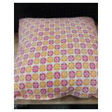 John RobShaw textiles pillow decorative India pattern orange and pink