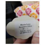 John RobShaw textiles pillow decorative India pattern orange and pink