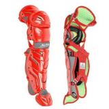 All Star Youth S7 Axis Baseball Catchers Leg Guards (9-12) Scarlet