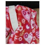 Magaschono fancy blanket with hearts fuzzy
