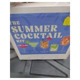 Tiki Bar Summer Cocktail Glass Set with Recipe Book