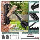 XCZNAGS Wall Mounted Wood Splitter: Dual-Handle Manual Kindling Splitter with 6-Tooth Clamping, Heavy Duty Steel Log Splitter for Soft Firewood, Includes Gloves and Screws for Indoor and Outdoor Use