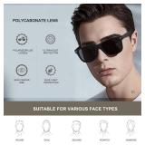 DEMIKOS Sunglasses Men Polarized Sunglasses for Mens Womens Retro Mirror Lens for Driving Fishing UV Protection