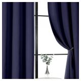 Gwine Navy Blue Blackout Curtains for Living Room 72 inches Long, Noise Reducing Room Darkening Window Treatment Curtains for Bedroom, Farmhouse Decor with Rod Pocket, Each 40\" Wx72 L,2PCS