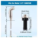 Universal Kitchen Side Sprayer Compatible with Moen Faucet, Kitchen Sink Faucet Sprayer Replacement with Quick Connector/Hose/Holder, Pull Out Sprayer Head Replacement, Easy to Install, Brushed Nickel