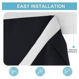 RYB HOME Classroom Door Window Cover, Blackout Shades for Classroom Windows and Doors Cover Lockdown Shades, Room Darkening Design Blocks Views,No Drill Stick on Blinds, W8 x L36, 1 Panel, Black