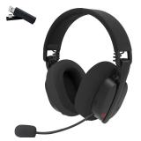 Redragon H888 Wireless Gaming Headset with 7.1 Surround Sound, Tri-Mode Gaming Headphones, 168G Lightweight Design - Detachable Mic - 40MM Driver Soft Memory Foam Padding Gamer Headset for PC, Black