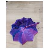 3D Printed Fidget Star Toy, Transformable Stress Relief Finger Toy with Knob Handle for Adults & Kids, 10.6cm Anti-Anxiety Sensory Play Middle Finger Handle (Red and Blue, 6.9in)