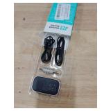 COMSOON Bluetooth Receiver for Car, Noise Cancelling 3.5mm AUX Bluetooth Car Adapter, Wireless Audio Receiver for Home Stereo/Wired Headphones, Hands-Free Call, 16H Battery Life - Black+Silver