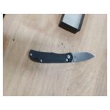 CCFFCC FF22 Folding Pocket Knife,VG10 Steel Blade Micarta Handle Full Tang Knife for Outdoor Activities Camping Hunting Fishing(Black)