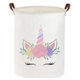 DDBASKET Unicorn Laundry Basket Kids Hamper for Boys and Girls - Unicorn Baby Nursery Room Decor Toy Storage Bin Organizer