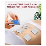 TENKER TENS Unit Muscle Stimulator, 24 Modes EMS Machine for Pain Relief Therapy/Pain Management, Rechargeable Electronic Pulse Massager with 2\"x2\" and 2\"x4\" Electrode Pads (Silver)