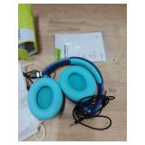 seenda Active Noise Cancelling Headphones for Kids, HEO-303 Bluetooth 5.4 60H Playtime Type C Fast Charging, 74/85/94 dB Safe Volume Limit Headset with Mic for Ipad, Airplane, Travel, Blue