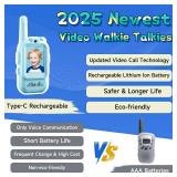 Kids Video Walkie Talkies, 2 Pack Long Range Walkie-Talkie for Kids, Rechargeable Video Call Toys for Indoor, Camping, Hiking, Travel, Christmas Birthday Gift for Boys Girls Age 3-5 (Blue/Pink)